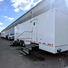 Luxury rental restroom trailer
