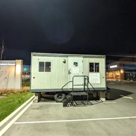 Temporary storage container office